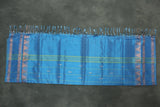 Dark Green Banana Pith (Vaazhai Naar) Saree with Zari Border and Full-Body Butta