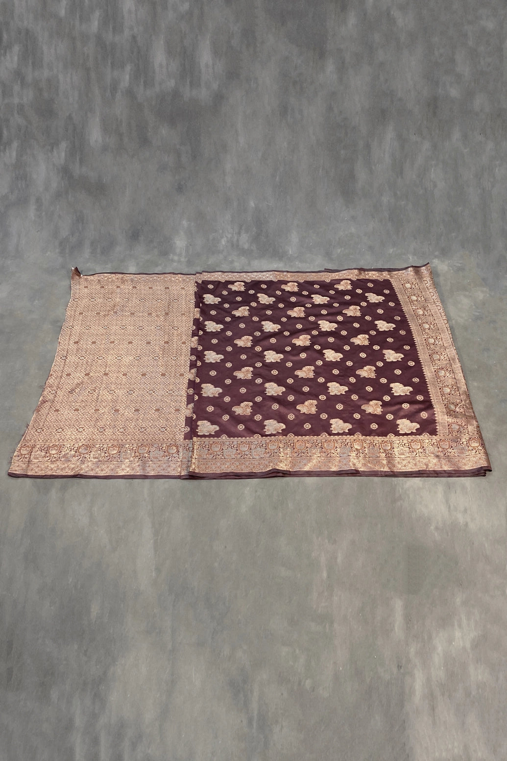 Maroon Soft Silk Saree with Rich Pallu and Pure Zari Floral Weave, Includes Blouse