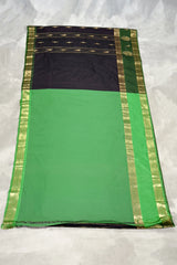 Brown Pure Silk Saree with Heavy Pallu and Border and Blouse Piece | Traditional Party Wear with Silk Look