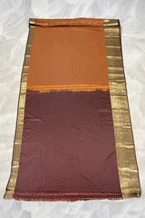 Pure Silk Saree with Heavy Pallu and Border, Silk Mark, Maroon & Gold Woven Design