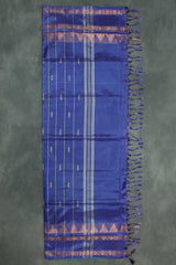 Vaazhai Naar (Banana Pith) Saree with Zari Border and Buttas - Light Green with Purple Pallu