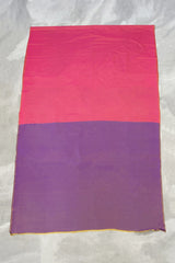 Rani Pink Soft Silk Saree with Contrast Border and Gold Zari Buttas, Traditional Floral Zari Border