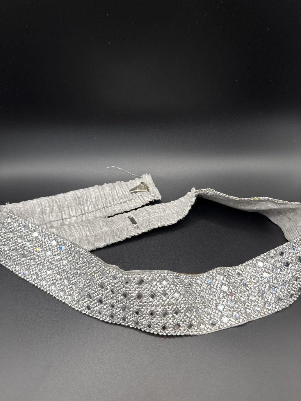 Silver-Tone Crystal Embellished Hip Belt for Ethnic Wear Jewelry JCS Fashions