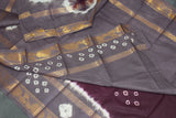 Purple Pure Sungudi Cotton Saree with Bandhani Tie-Dye and Golden Zari Traditional Motif Border Saree JCS Fashions