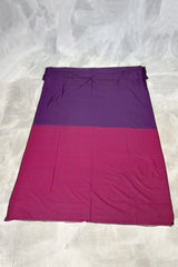 Purple Korvai Soft Silk Border Saree with Gold Zari Buttas and Floral Traditional Border