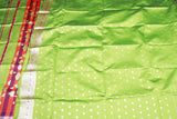 Green Paithani Tissue Fabric Saree with Zari Weaving and Blouse