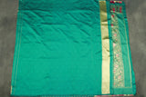 Green Paithani Silk Saree with Floral Pallu Design and Border, Small Butti All-Over, Comes with Blouse