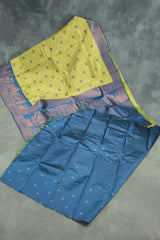 Green Kubera Pattu Saree with Pallakku Border and Matching Blouse