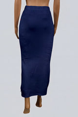 Navy Blue Shapeware Petticoat with Side Cut, Elastic Waist, Midi Length for Sarees and Ethnic Wear