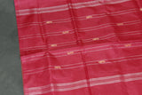 Beige & Rose Pink Vaazhai Naar (Banana Pith) Borderless Saree with Small Butta