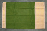 Mehendi Green Sungudi Cotton Saree with Checked Body and Peacock Gold Zari Double Border Saree JCS Fashions