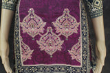 Purple Designer Crepe 3-Piece Salwar Set with Stone & Mirror Embroidery and Gold Coin Hangings