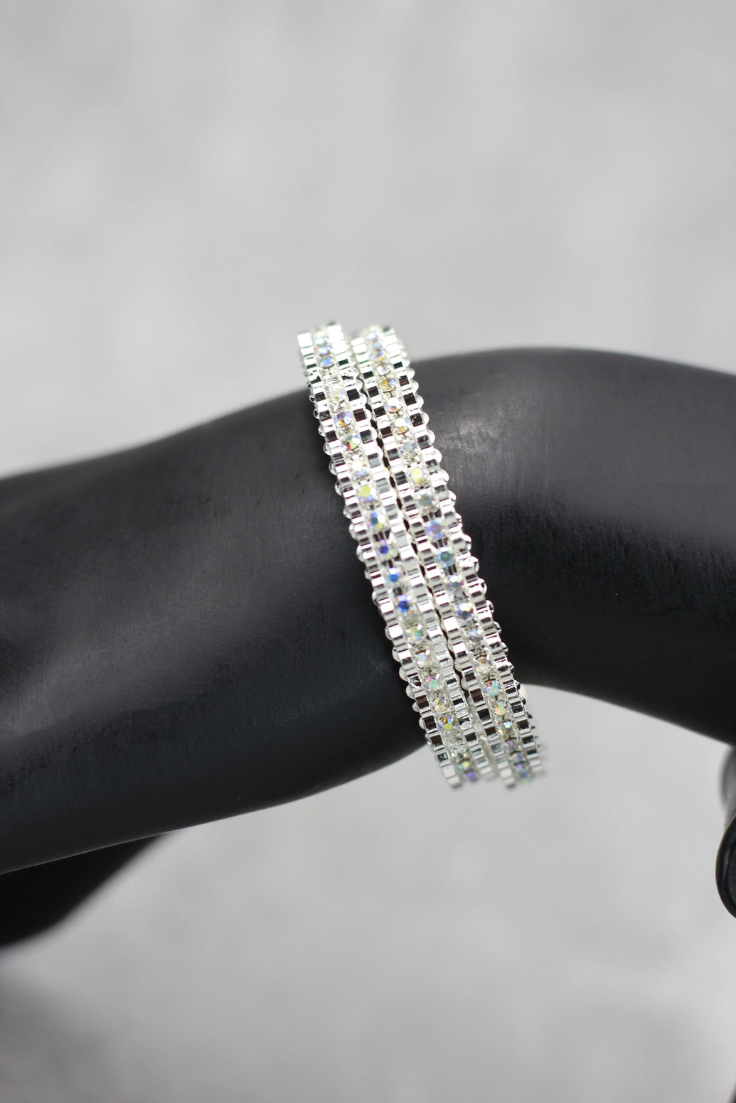 Silver-tone Crystal Bangles for Kids - Perfect for Special Occasions
