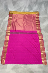 Sandal Soft Silk Saree with Delicate Gold Zari Buttas and Floral Border, Matching Blouse