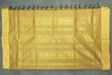 Black Kalyani Cotton Saree with Zari Checked & Peacock Border and Blouse