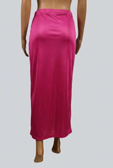 Pink Lycra Shapewear Petticoat with Side Cut, Comfort Waistband & Long Length for Everyday Wear