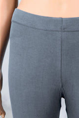Steel Grey Ankle Length 4-Way Lycra Leggings for Women