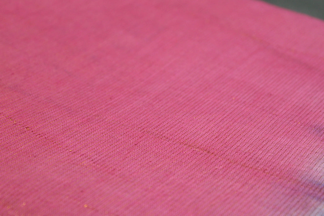 Pink Sungudi Cotton Saree with Purple Gold-Tone Zari Border, Vaira Oosi Diamond Pattern Saree JCS Fashions