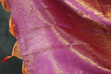 Purple Ponnadai Poly Silk Jacquard Shawl with Zari Pattern & Tassels for Temple and Wedding Functions (2m)