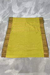 Orange Soft Silk Saree with Delicate Gold Zari Buttas and Floral Border