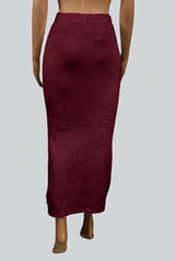 Maroon Lycra Shapeware Petticoat with Side Cut for Saree Blouse Support