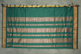 Mustard Kalyani Cotton Saree with Putta Design and Zari Border, Comes with Blouse