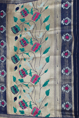 Paithani Tissue Fabric Saree, Full body weaving zari work, saree comes with blouse