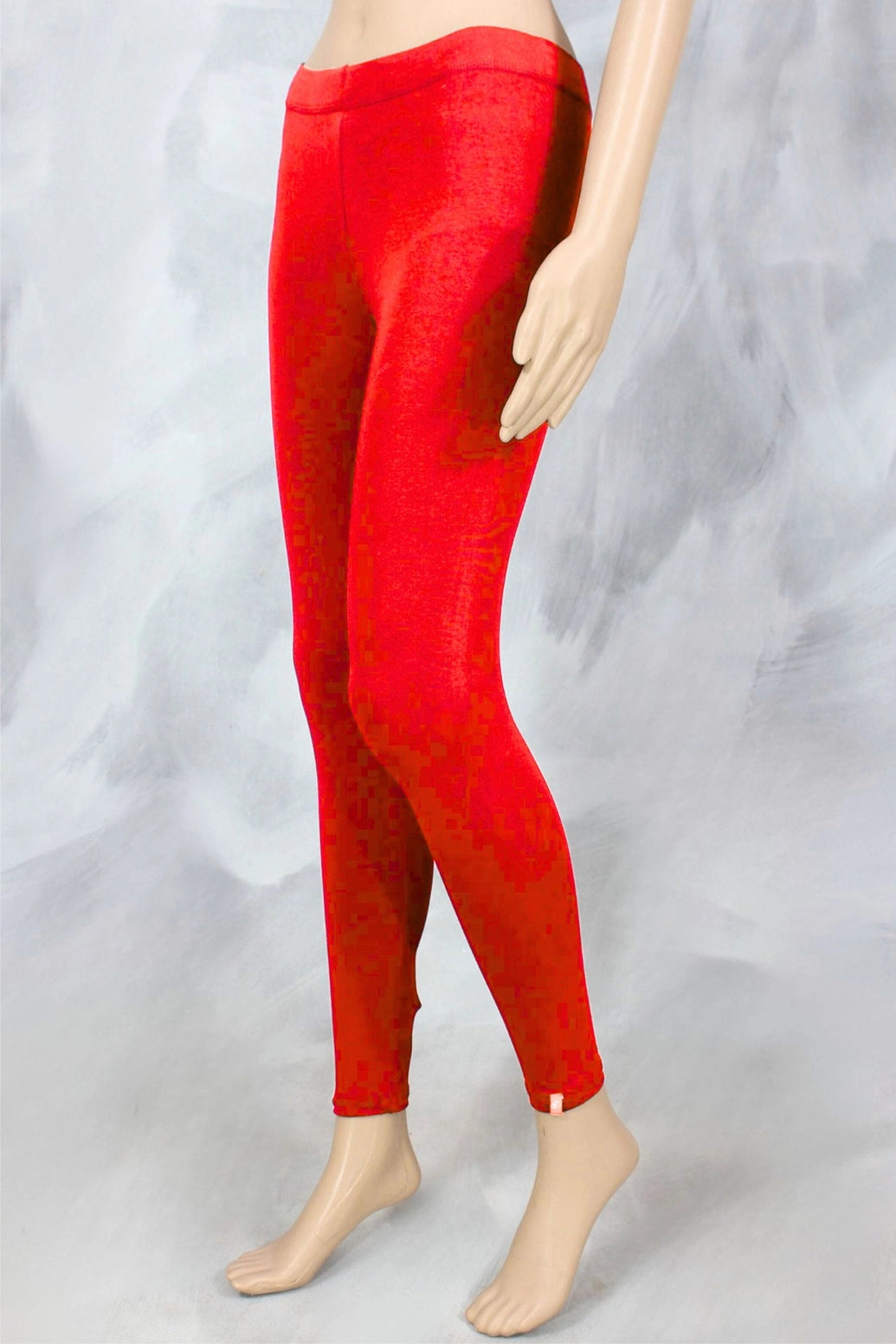Ferrai Red Ankle Length 4-Way Lycra Leggings with Smooth Finish, Stretch Fit for Everyday Wear