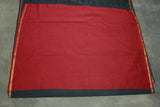 Black Maheswari Silk Cotton Saree with Small Butta and Zari Border, Blouse Piece Included