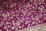 Woven, Embroidered, Floral Print Banarasi Handloom Satin Saree,  Saree comes with blouse