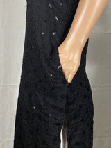 Black Lakhnavi Kurta for Men with Sequins Detail | Traditional Ethnic Kurta for Festive Wear