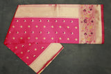 Orange Kamal Paithani Silk Saree with Floral Buttis and Design Pallu Border with Blouse