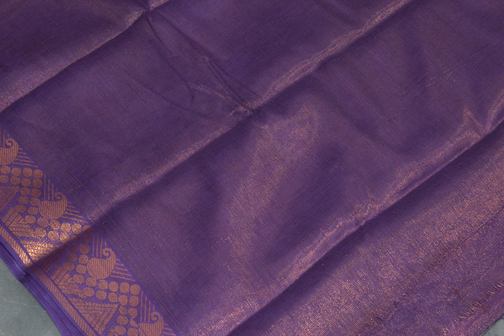 Pink Sungudi Cotton Saree with Purple Gold-Tone Zari Border, Vaira Oosi Diamond Pattern Saree JCS Fashions