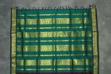 Maroon and Green Silk Cotton Saree with Thick Zari Border and Grand Pallu Saree JCS Fashions