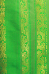 Forest Green Ponnadai Poly Silk Jacquard Temple Shawl with Zari Pattern & Tassels for Functions, 2m Dupatta