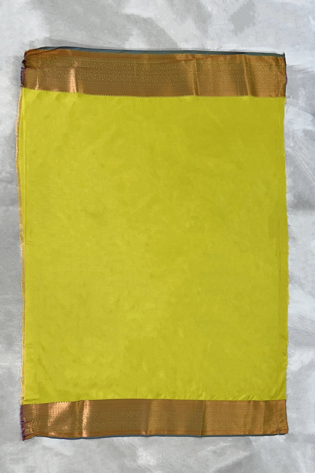 Lime Green Korvai Soft Silk Saree with Delicate Gold Zari Buttas and Traditional Floral Border