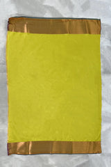 Lime Green Korvai Soft Silk Saree with Delicate Gold Zari Buttas and Traditional Floral Border