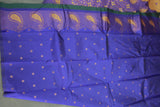 Golden Kubera Pattu Saree with Mango Design Border, Comes with Blouse