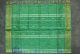 Banana Pith (Vaazhai Naar) Saree with Traditional Zari Butta Border – Violet & Green