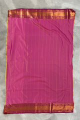 Black Korvai Soft Silk Border Saree with Delicate Gold Zari Buttas and Traditional Floral Zari Border