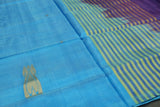 Violet Banana Pith (Vaazhai Naar) Handloom Saree, Borderless Full Body with Small Butta and Contrast Pallu