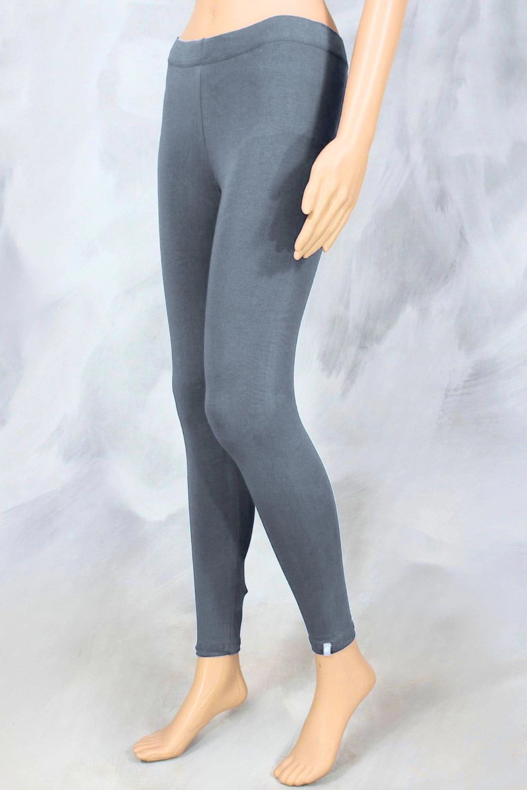 Steel Grey Ankle Length 4-Way Lycra Leggings for Women
