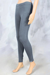 Steel Grey Ankle Length 4-Way Lycra Leggings for Women