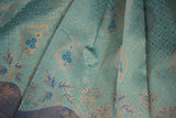 Kubera Pattu Saree Pastel Blue & Navy Blue Semi Silk with Design Border and Blouse