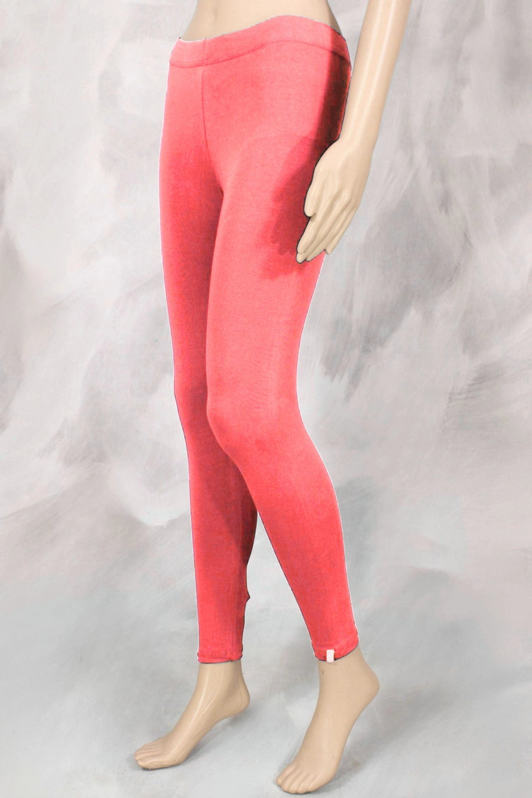 Peach Ankle Length 4 Way Lycra Leggings for Women, Smooth Silicon-Wash Finish, Belt Style