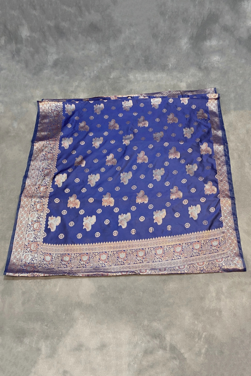 Blue Marathi Tadka Soft Silk Saree with Rich Pallu and Pure Zari Floral Weave
