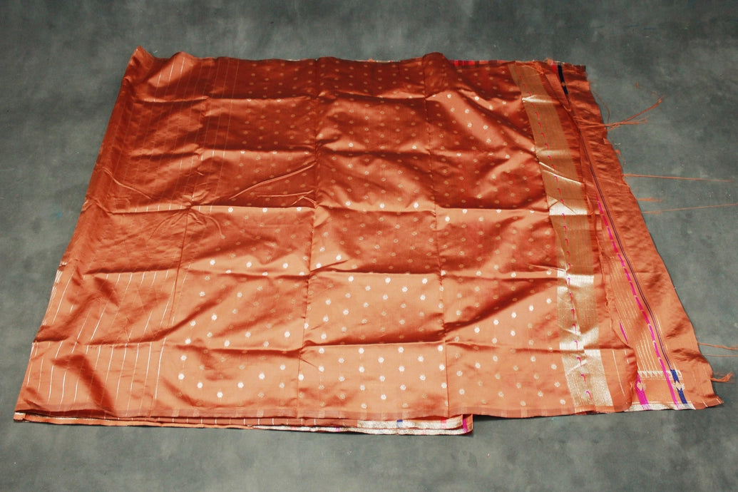 Paithani Tissue Fabric Saree, Full body weaving zari work, saree comes with blouse