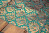 Purple Silk Cotton Zari Border Saree with Floral Motifs and Matching Blouse