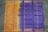 Vaazhai Naar (Banana Pith) Purple Saree with Gold Zari Border and Small Buttas