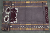 Purple Pure Sungudi Cotton Saree with Bandhani Tie-Dye and Golden Zari Traditional Motif Border Saree JCS Fashions